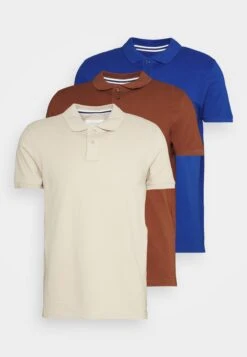 Pier One 3 Pack - Poloshirt - Dark Blue/Brown/Beige -Pier One Mannenmode Winkel 038a83fac8454865a35c3aa6f3f46e80