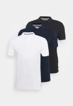 Pier One 3 Pack - Poloshirt - Black/Dark Blue/White -Pier One Mannenmode Winkel 07cf99c8248048ac91837e46ad87ad09