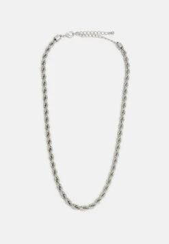 Pier One Set - Ketting - Silver-Coloured/Black -Pier One Mannenmode Winkel 1d997cc14a2745d7b22ce0ae3eb33e16