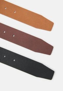 Pier One 3 Pack Unisex - Riem - Black/Brown/Cognac -Pier One Mannenmode Winkel 5093dbbd357b48f4906cc633ff9bf4ec