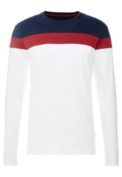 Pier One Longsleeve - Offwhite/Dark Blue -Pier One Mannenmode Winkel 63ae9e8cee0e4fb9a5cbf2e242232e72
