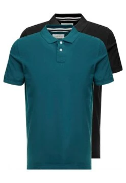 Pier One 2 Pack - Poloshirt - Petrol/Black -Pier One Mannenmode Winkel 6a81d40f00cf49c7b1224c1fa409f937