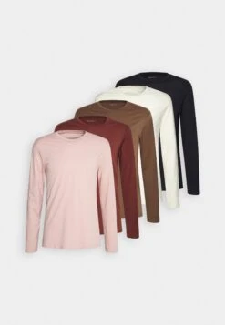 Pier One 5 Pack - Longsleeve - Off-White/Mauve/Brown -Pier One Mannenmode Winkel b8e45d0b40634cbaac3eb14e9c373a5b