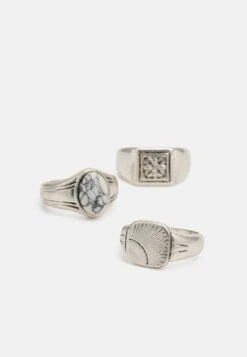 Pier One 3 Pack - Ring - Silver-Coloured -Pier One Mannenmode Winkel dcde83db6e3345368c91f38ea1afbe88